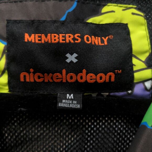 Members Only x Nickelodeon Hooded Full Zip Jacket Size M Rugrats Spongebob Rocko - Picture 7 of 13